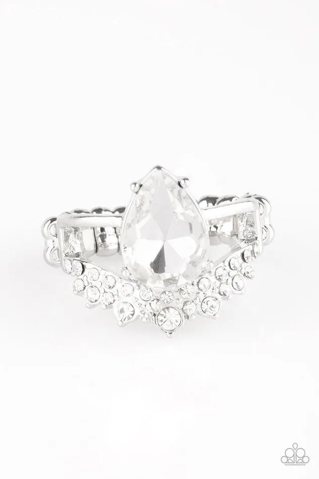 Paparazzi Jewelry Rings Paparazzi Ring If The Crown Fits White