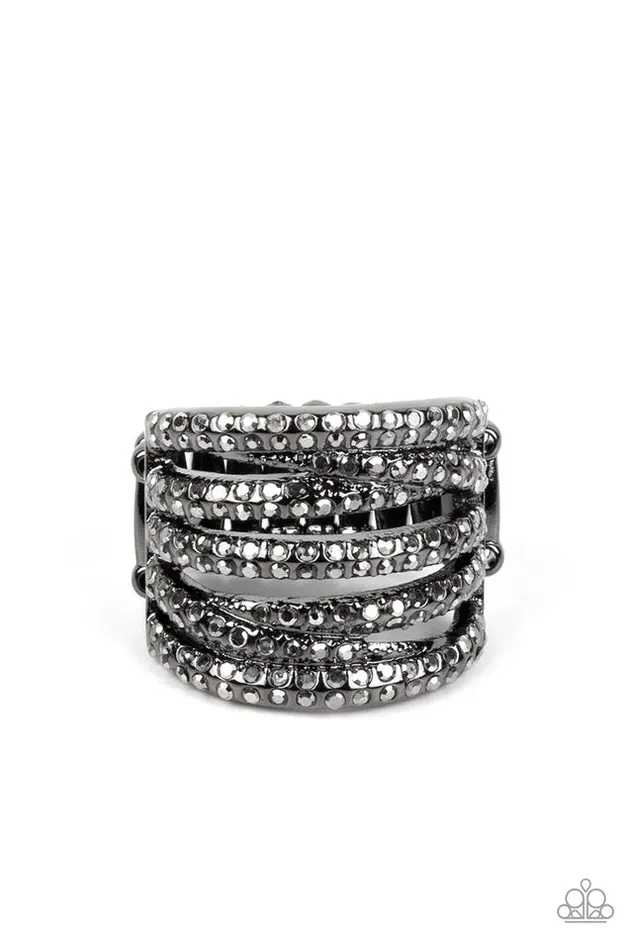 Paparazzi Jewelry Rings Paparazzi Ring KnockOut Opulence Black Paparazzi Jewelry Rings Paparazzi Ring KnockOut Opulence Black