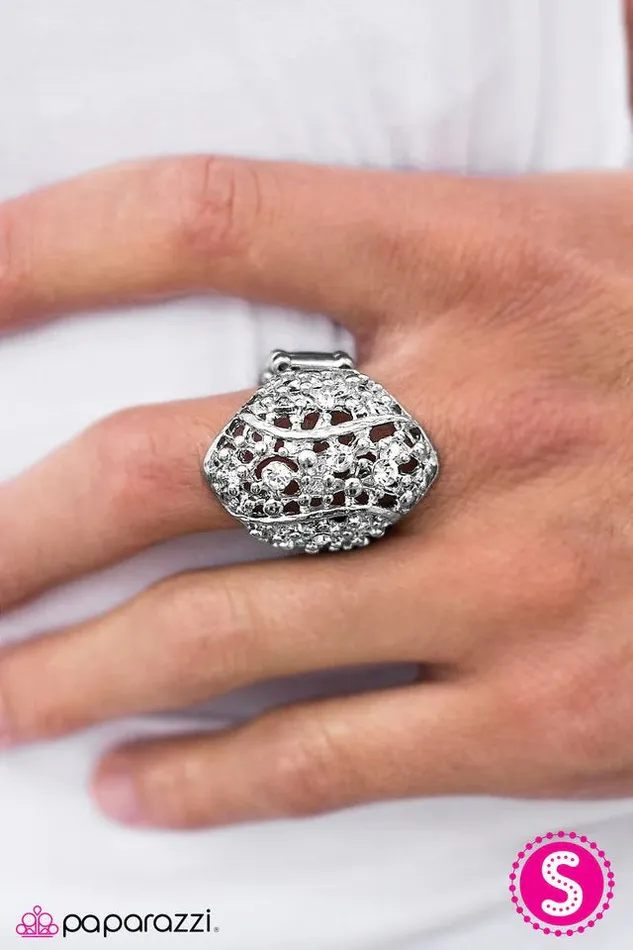 Paparazzi Jewelry Rings Paparazzi Ring Take Guard White