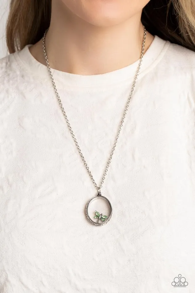 Paparazzi Necklace Dynamic Dragonfly Green Paparazzi Jewelry Necklaces