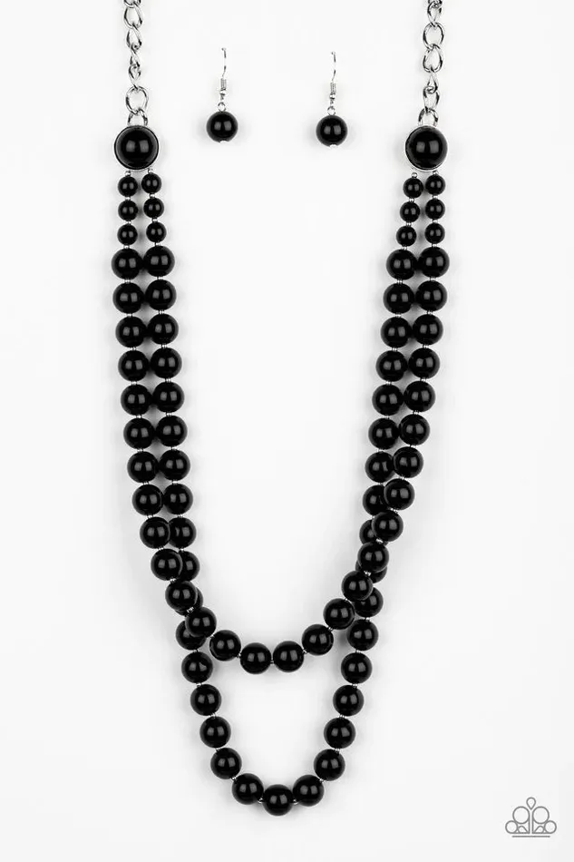 Paparazzi Necklace Endless Elegance Black Paparazzi Jewelry Necklaces