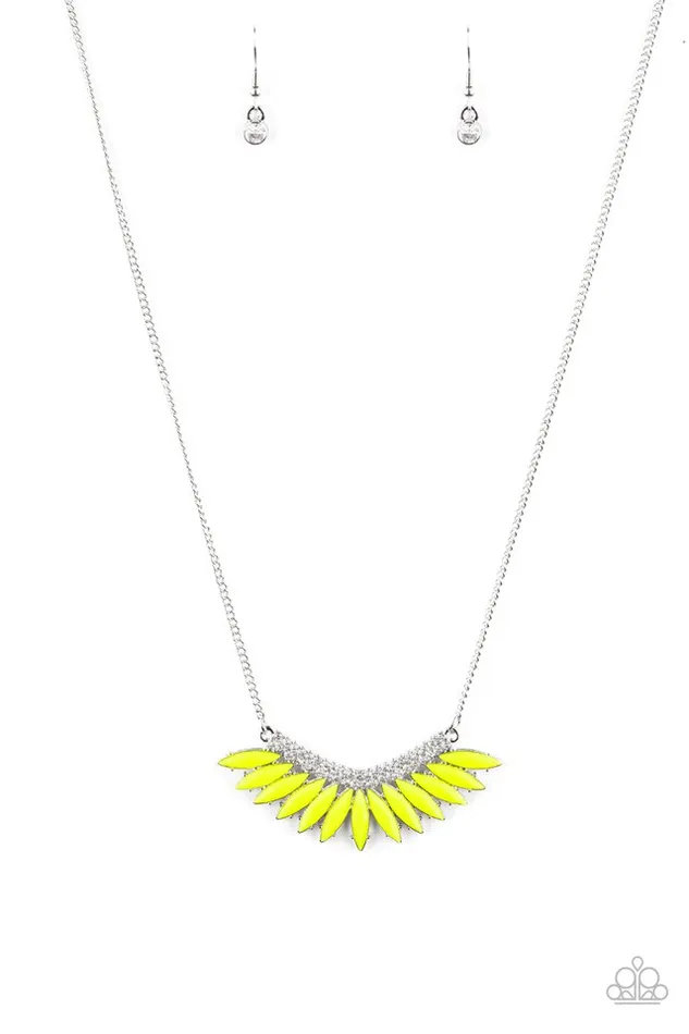 Paparazzi Necklace Extra Extravaganza Yellow Paparazzi Jewelry Necklaces