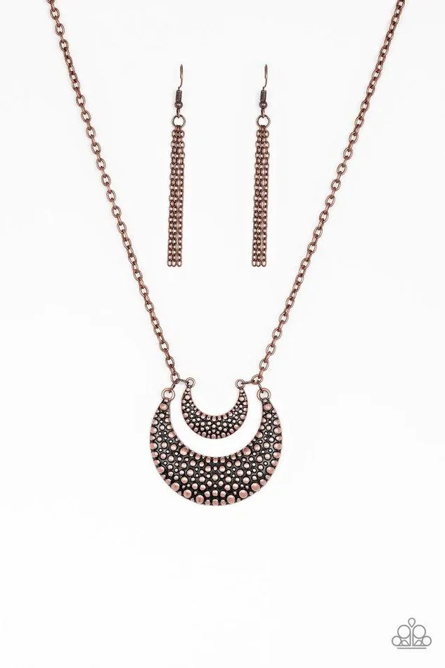 Paparazzi Necklace Get Well MOON Copper Paparazzi Jewelry Necklaces