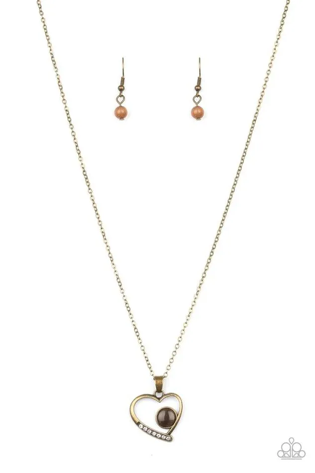 Paparazzi Necklace Heart Full of Love Brass Paparazzi Jewelry Necklaces