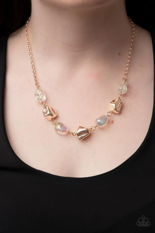 Paparazzi Necklace Inspirational Iridescence Rose Gold Paparazzi Jewelry Necklaces