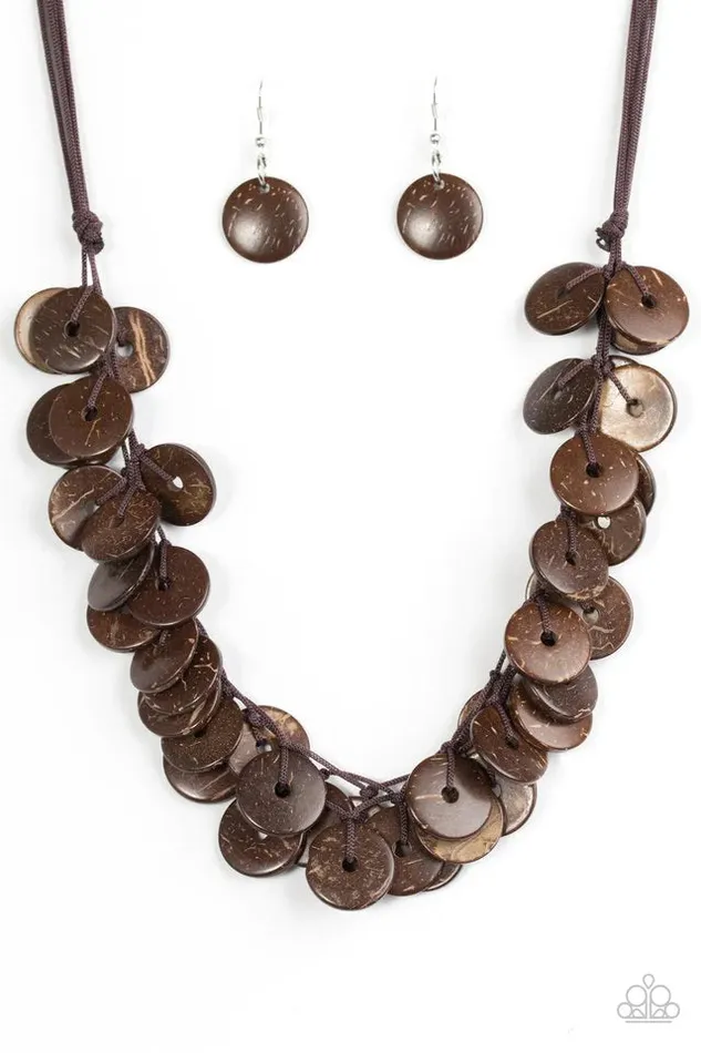Paparazzi Necklace Jammin In Jamaica Brown Paparazzi Jewelry Necklaces