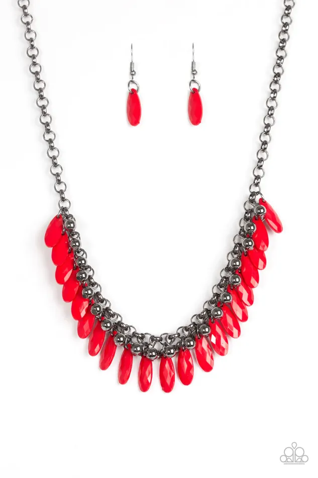 Paparazzi Necklace Jersey Shore Red Paparazzi Jewelry Necklaces