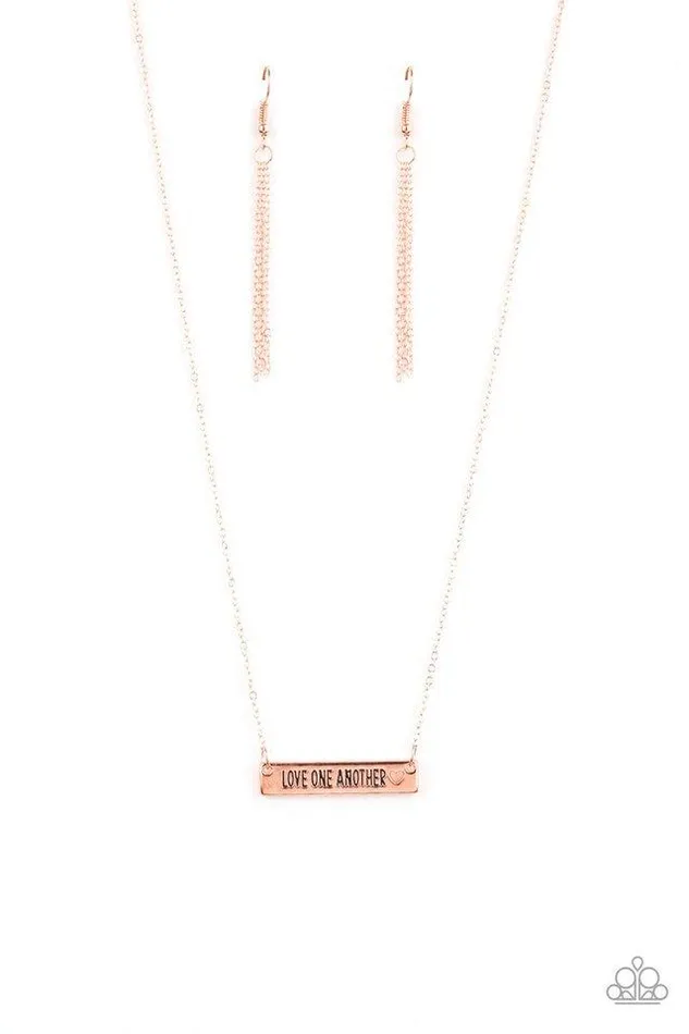 Paparazzi Necklace Love One Another Copper Paparazzi Jewelry Necklaces