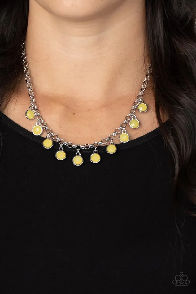 Paparazzi Necklace Moonbeam Magic Yellow Paparazzi Jewelry Necklaces
