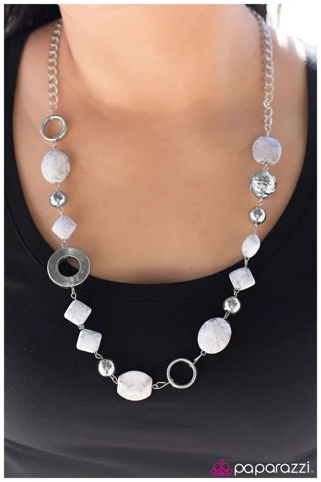 Paparazzi Necklace Oh Baby White Paparazzi Jewelry Necklaces
