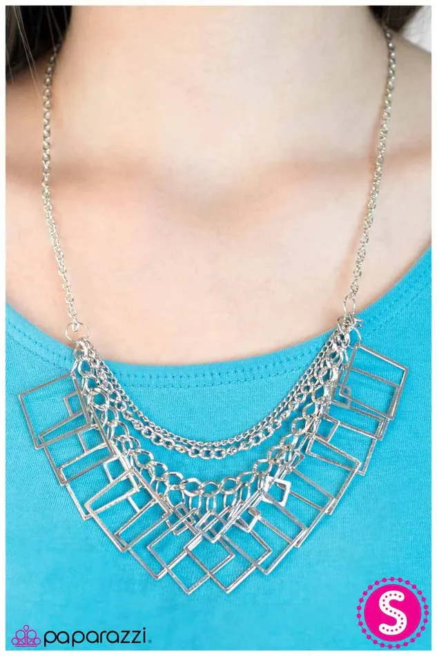 Paparazzi Necklace On the Quad Silver Paparazzi Jewelry Necklaces