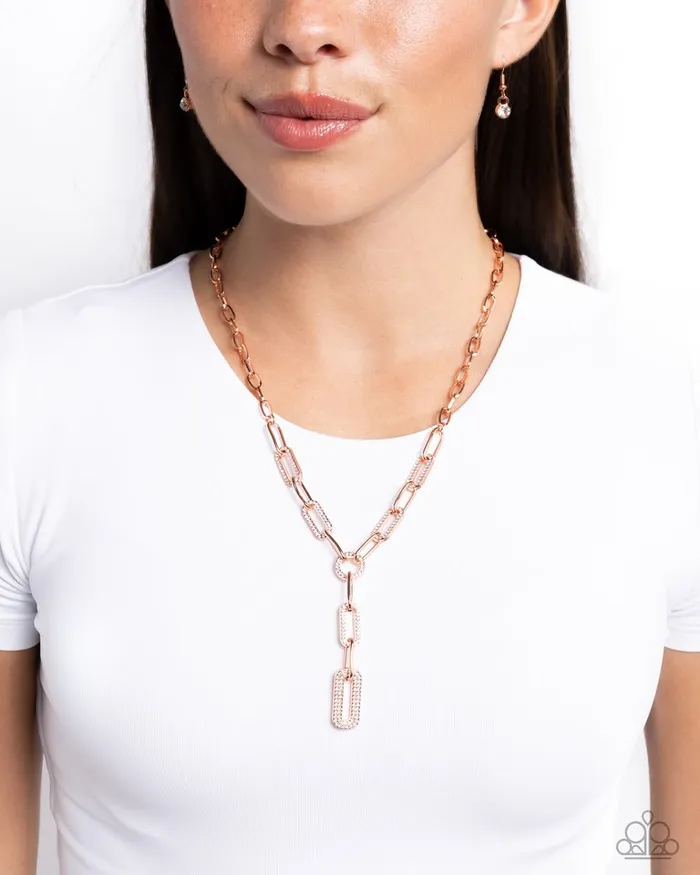 Paparazzi Necklace Refined Rebel Copper Paparazzi Jewelry Necklaces