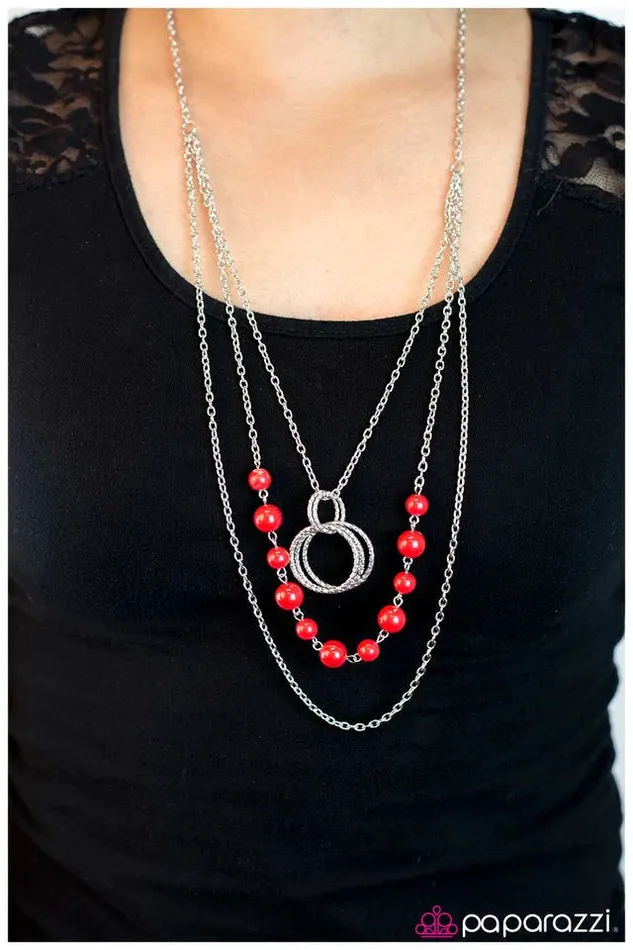 Paparazzi Necklace Some Like It Hot Red Paparazzi Jewelry Necklaces