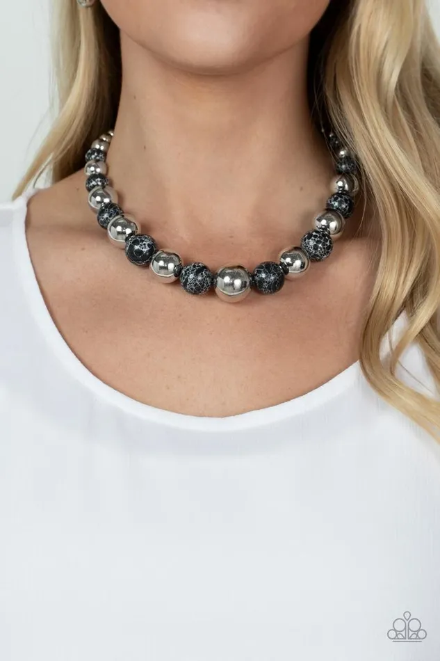 Paparazzi Necklace Stone Age Adventurer Black Paparazzi Jewelry Necklaces