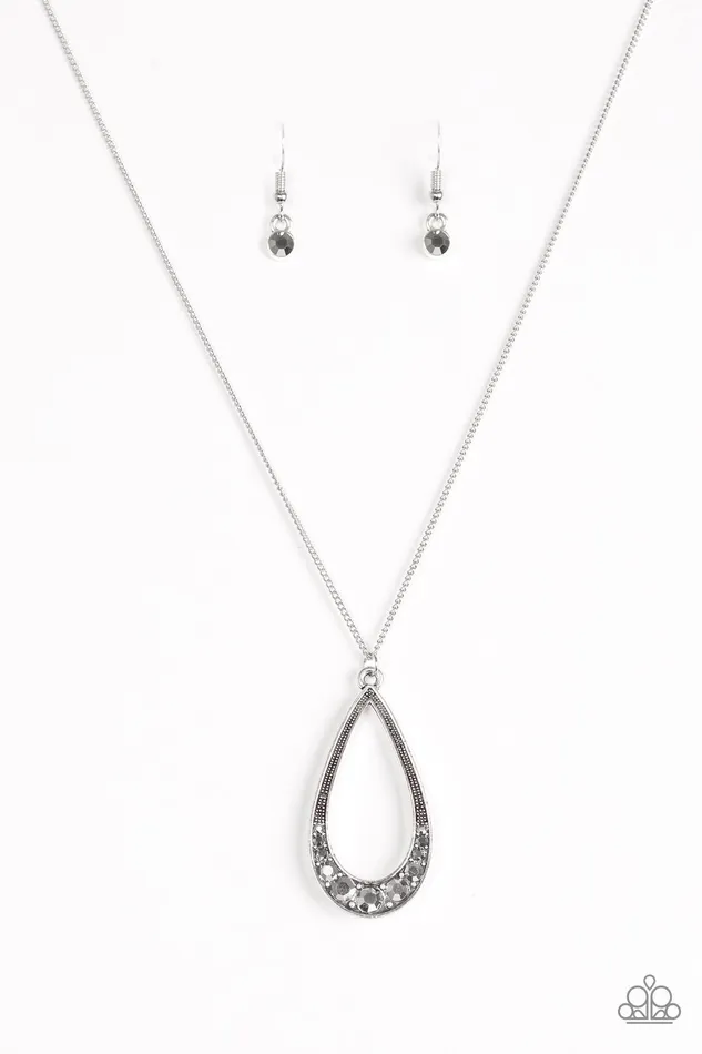 Paparazzi Necklace Teardrop Tease Silver Paparazzi Jewelry Necklaces