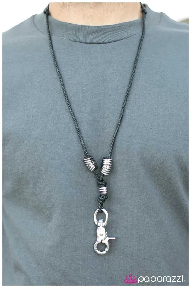 Paparazzi Necklace Wise Guy Black Paparazzi Jewelry Necklaces