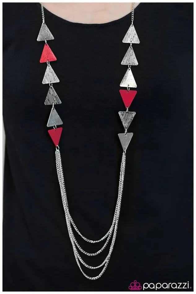 Paparazzi Necklace Working Girl Red Paparazzi Jewelry Necklaces
