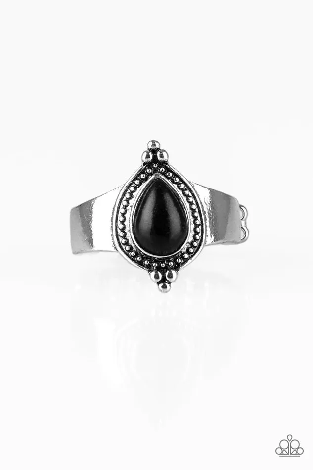 Paparazzi Ring Mineral Minimalist Black Paparazzi Jewelry Rings
