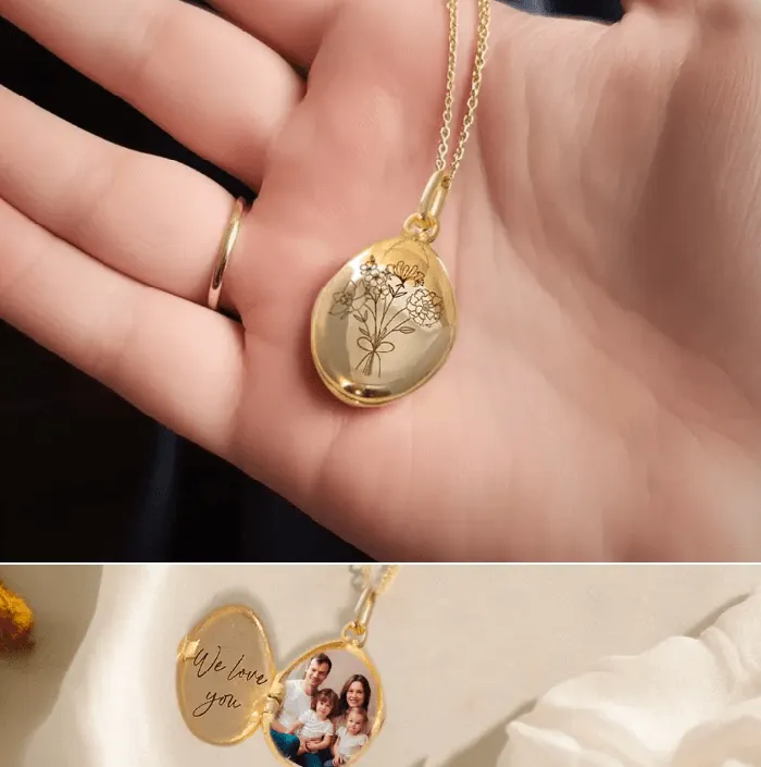Personalized Family Birth Flower Locket Necklace Engraved Photo Keepsake Jewelry Perfect Mothers Day Gift for Her Belbren Necklaces Personalized Family Birth Flower Locket Necklace Engraved Photo Keepsake Jewelry Perfect Mothers Day Gift for Her Belbren Necklaces