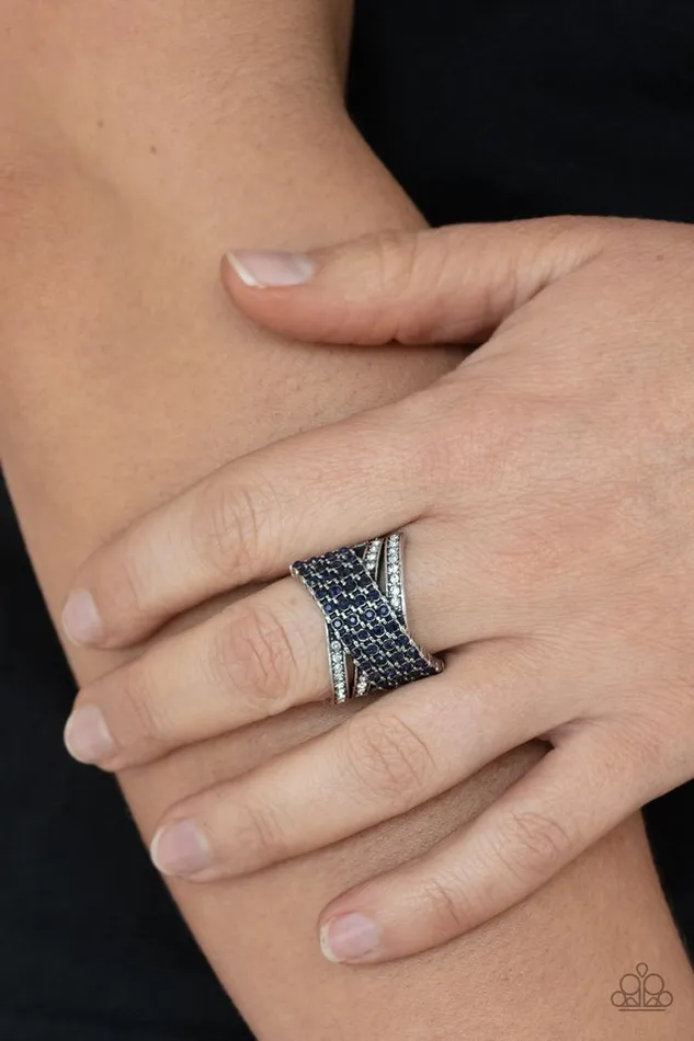 Rings Paparazzi Jewelry Paparazzi Ring Classic Crossover Blue