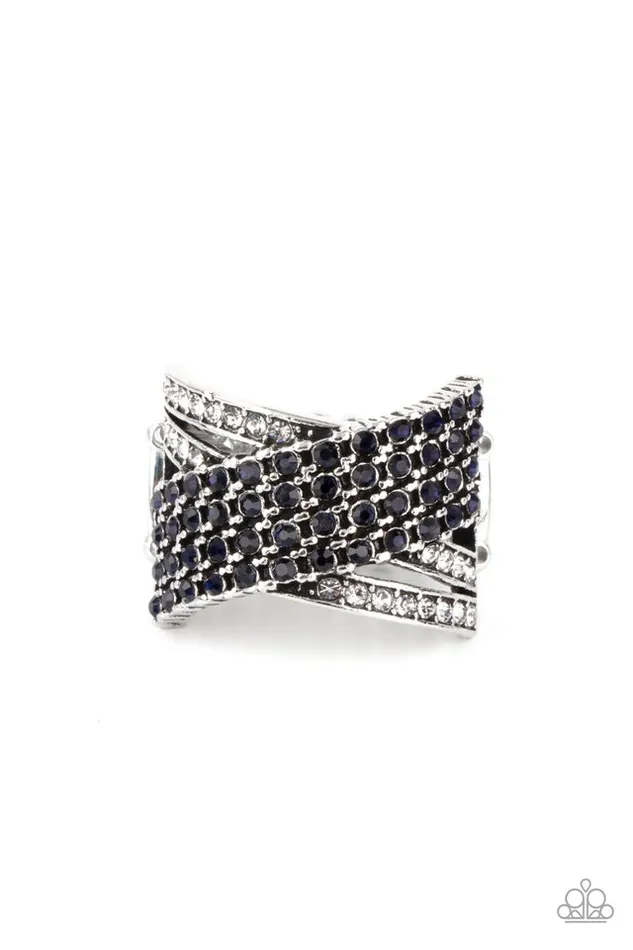 Rings Paparazzi Jewelry Paparazzi Ring Classic Crossover Blue Rings Paparazzi Jewelry Paparazzi Ring Classic Crossover Blue