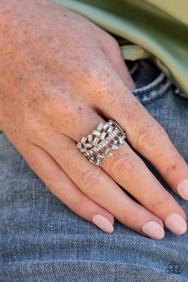 Rings Paparazzi Jewelry Paparazzi Ring Scattered Sensation White
