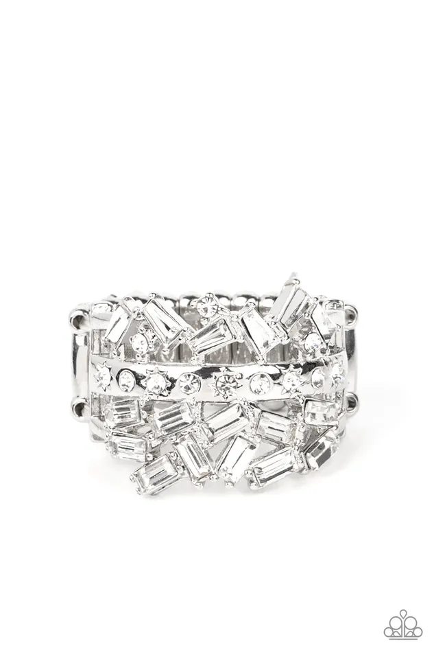 Rings Paparazzi Jewelry Paparazzi Ring Scattered Sensation White