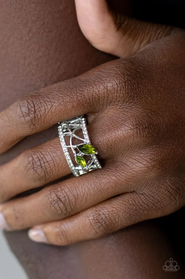Rings Paparazzi Jewelry Paparazzi Ring Tilted Twinkle Green