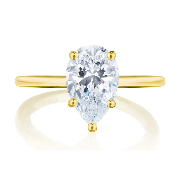 Rings Tacori Tacori 18K Yellow Gold Dantela with Hidden Bloom Semi Mount Diamond Ring Rings Tacori Tacori 18K Yellow Gold Dantela with Hidden Bloom Semi Mount Diamond Ring