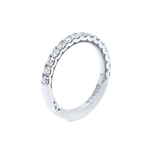 Rings Tacori Tacori Clean Crescent 18K White Gold Diamond Wedding Band Ring Rings Tacori Tacori Clean Crescent 18K White Gold Diamond Wedding Band Ring