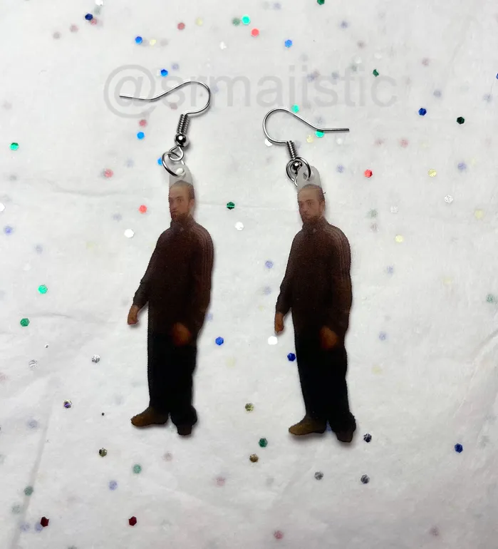 Robert Pattinson Meme Handmade Earrings Sam Makes Things Earrings