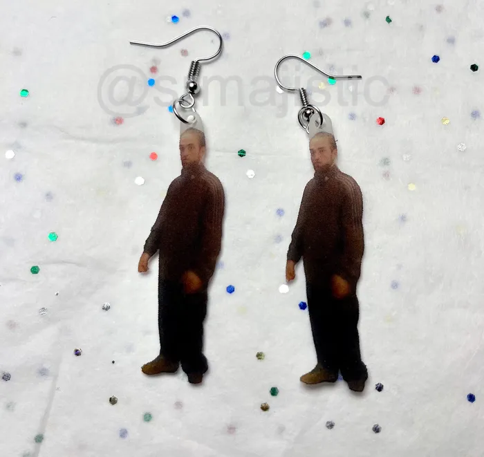 Robert Pattinson Meme Handmade Earrings Sam Makes Things Earrings