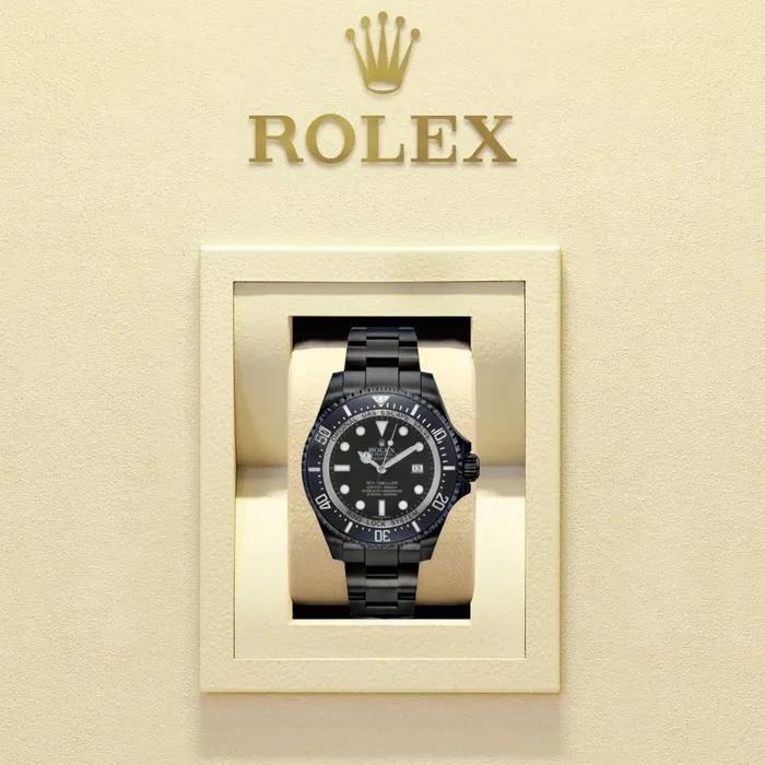 Rolex Bracelets Rolex Deepsea Sea Dweller 44mm Ref 116660 Black Dial Ceramic Bezel Black PVD Stainless Steel Oyster Bracelet Watch