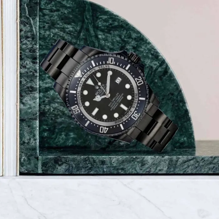 Rolex Bracelets Rolex Deepsea Sea Dweller 44mm Ref 116660 Black Dial Ceramic Bezel Black PVD Stainless Steel Oyster Bracelet Watch