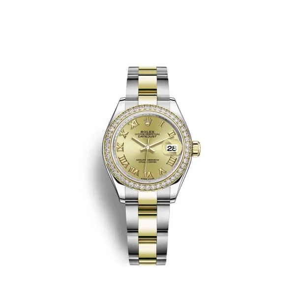 Rolex Bracelets Rolex LadyDatejust 28mm Ref 279383rbr0010 Champagne Roman Dial Diamond Bezel Two Tone Stainless Steel 18K Yellow Gold Oyster Bracelet Womens Watch Rolex Bracelets Rolex LadyDatejust 28mm Ref 279383rbr0010 Champagne Roman Dial Diamond Bezel Two Tone Stainless Steel 18K Yellow Gold Oyster Bracelet Womens Watch