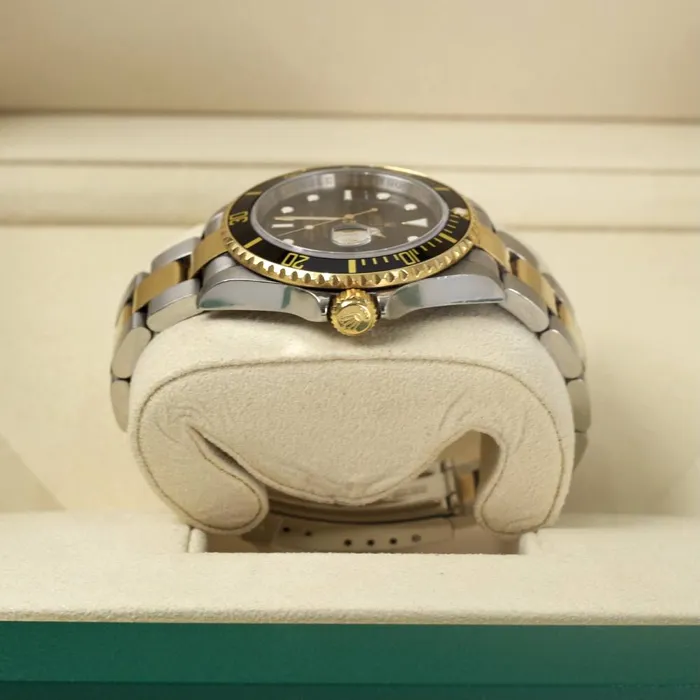 Rolex Bracelets Rolex Submariner Date 40mm Ref 16613 Black Dial Two Tone Stainless Steel 18K Yellow Gold Oyster Bracelet Watch