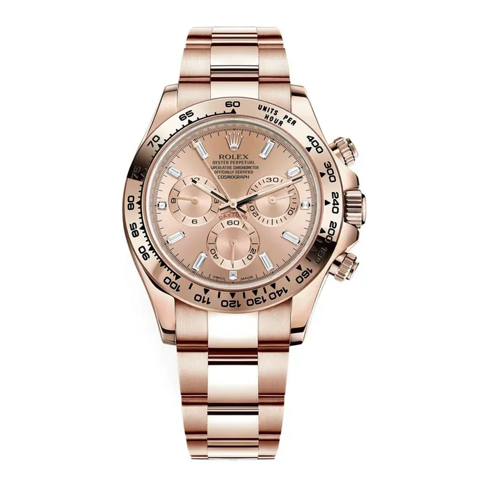 Rolex Cosmograph Daytona 40mm Ref 1165050012 Rose Diamond Dial 18K Rose Gold Oyster Bracelet Mens Watch Rolex Bracelets Rolex Cosmograph Daytona 40mm Ref 1165050012 Rose Diamond Dial 18K Rose Gold Oyster Bracelet Mens Watch Rolex Bracelets