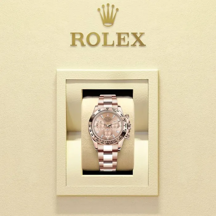 Rolex Cosmograph Daytona 40mm Ref 1165050012 Rose Diamond Dial 18K Rose Gold Oyster Bracelet Mens Watch Rolex Bracelets