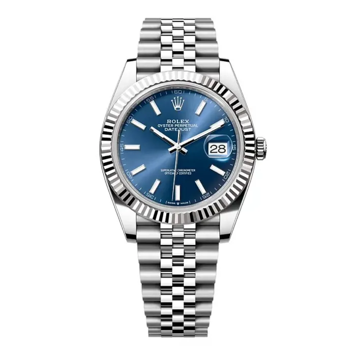 Rolex Datejust 41mm Ref 1263340002 Blue Stick Dial Stainless Steel Jubilee Bracelet Mens Watch Rolex Bracelets Rolex Datejust 41mm Ref 1263340002 Blue Stick Dial Stainless Steel Jubilee Bracelet Mens Watch Rolex Bracelets