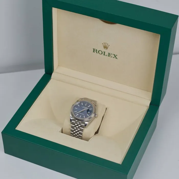 Rolex Datejust 41mm Ref 1263340002 Blue Stick Dial Stainless Steel Jubilee Bracelet Mens Watch Rolex Bracelets