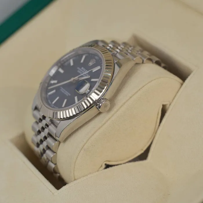 Rolex Datejust 41mm Ref 1263340002 Blue Stick Dial Stainless Steel Jubilee Bracelet Mens Watch Rolex Bracelets