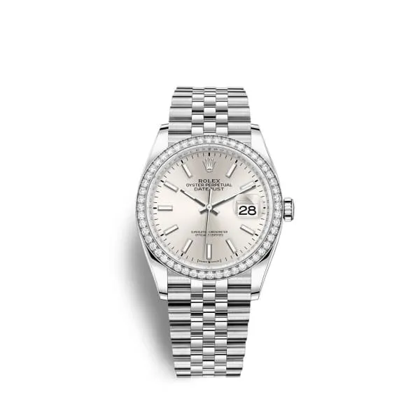 Rolex Rolex Datejust 36mm Ref 126284rbr0005 Silver Stick Dial Diamond Bezel Stainless Steel Jubilee Bracelet Watch Bracelets Rolex Rolex Datejust 36mm Ref 126284rbr0005 Silver Stick Dial Diamond Bezel Stainless Steel Jubilee Bracelet Watch Bracelets