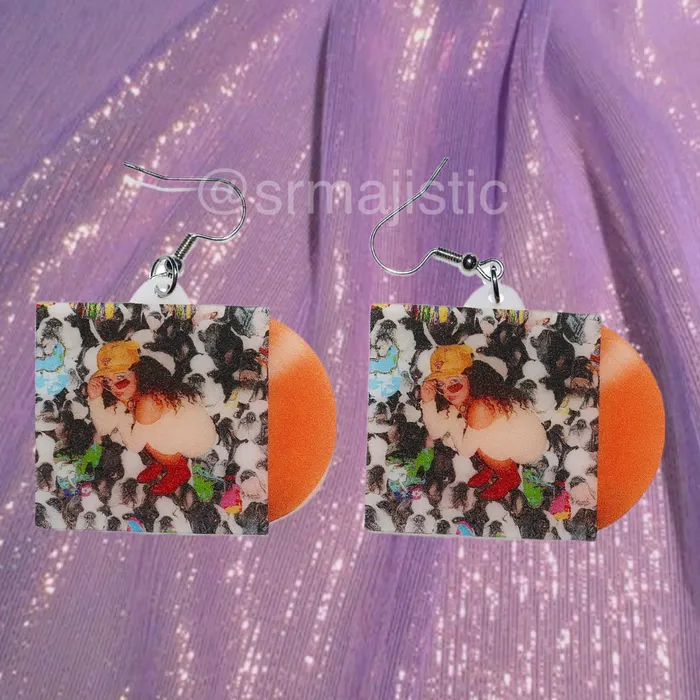Sam Makes Things Earrings Remi Wolf Juno Vinyl Album Handmade Earrings