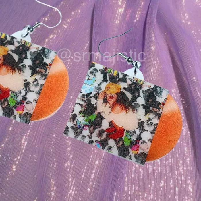 Sam Makes Things Earrings Remi Wolf Juno Vinyl Album Handmade Earrings
