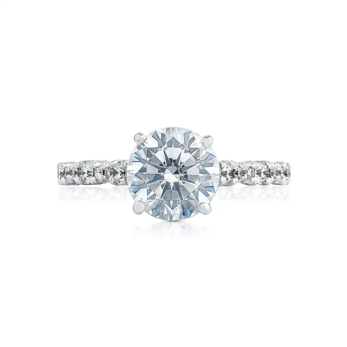 Tacori Rings Tacori Petite Crescent 18K White Gold Engagement Ring