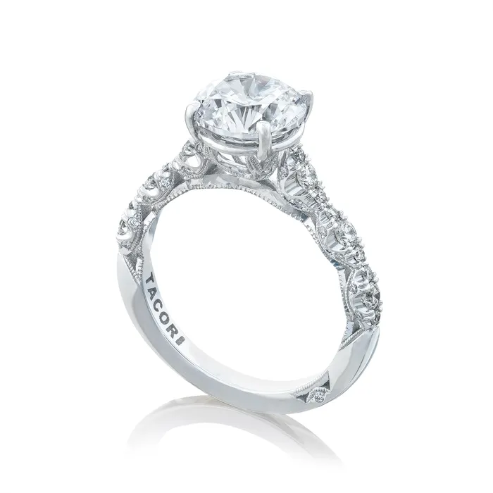 Tacori Rings Tacori Petite Crescent 18K White Gold Engagement Ring