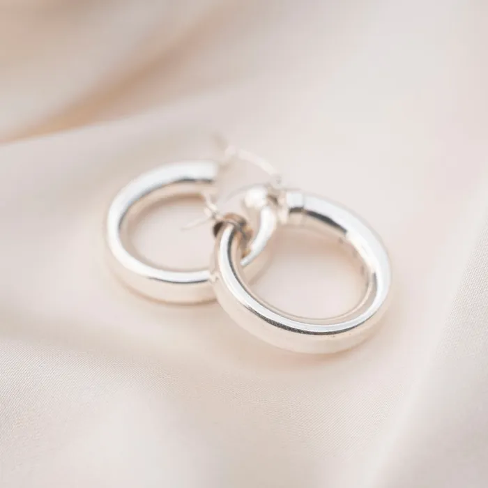 TheRoseGypsy Rings Silver Chubby Hoops