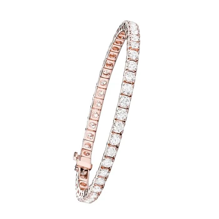 1012 Ct Rose Gold Round Cut Natural Earth Mined Diamond Ladies Tennis Bracelet Jewelry GB Bracelets 1012 Ct Rose Gold Round Cut Natural Earth Mined Diamond Ladies Tennis Bracelet Jewelry GB Bracelets