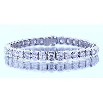 1645 Carats Round Natural Earth Mined Diamond Tennis Bracelet White Gold 14K GB Bracelets 1645 Carats Round Natural Earth Mined Diamond Tennis Bracelet White Gold 14K GB Bracelets