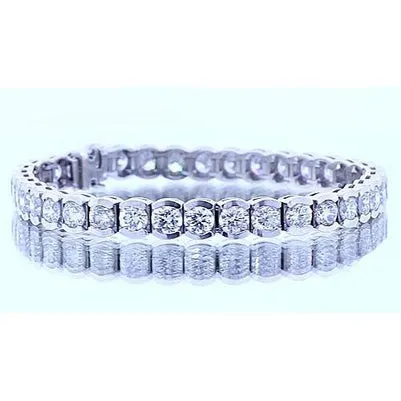 1645 Carats Round Natural Earth Mined Diamond Tennis Bracelet White Gold 14K GB Bracelets 1645 Carats Round Natural Earth Mined Diamond Tennis Bracelet White Gold 14K GB Bracelets